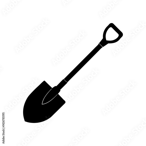 Shovel Silhouette vector illustration
