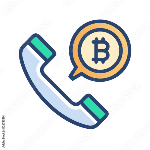 Phone Call for Crypto Support Icon Design