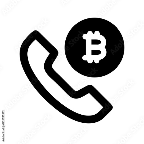 Phone Call for Crypto Support Icon Design