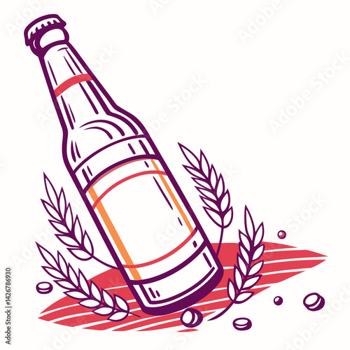 Beer Bottle silhouette vector illustration