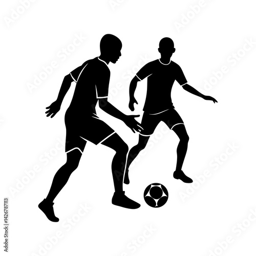 futsal players vector silhouette
