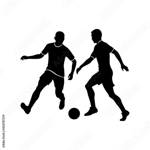 futsal players vector silhouette