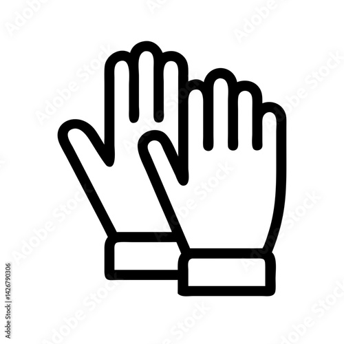 Protective Gloves for Hazardous Material Icon Design