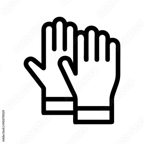Protective Gloves for Hazardous Material Icon Design