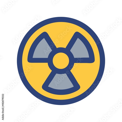 Radiation Hazard Circle Symbol Icon Design