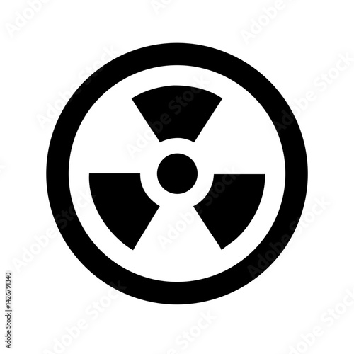 Radiation Hazard Circle Symbol Icon Design