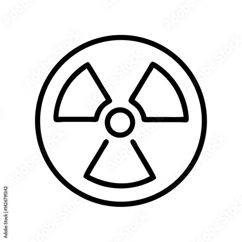 Radiation Hazard Circle Symbol Icon Design