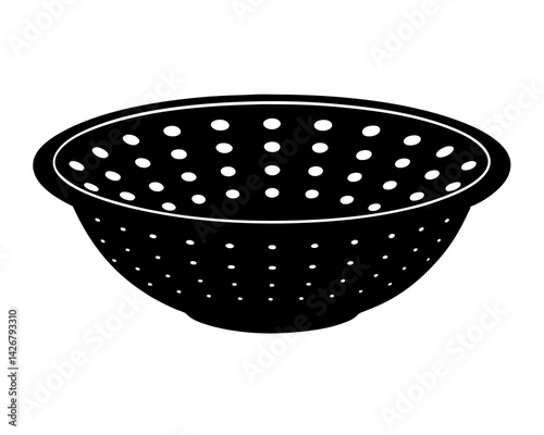 Colander silhouette vector illustration
