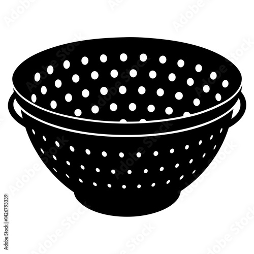 Colander silhouette vector illustration