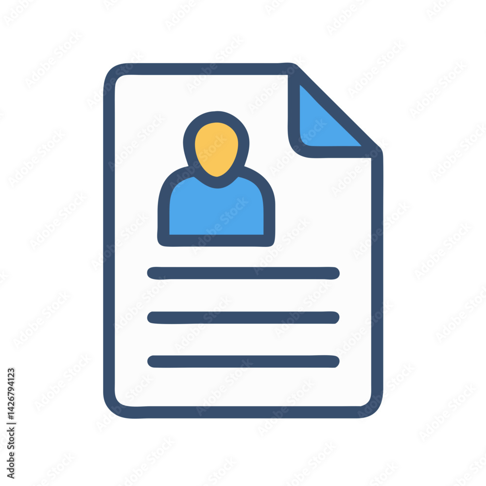 Resume with Profile Photo Icon Design Resume with Profile Photo Icon Design