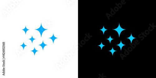 vector logo, clean sparkle sparks 