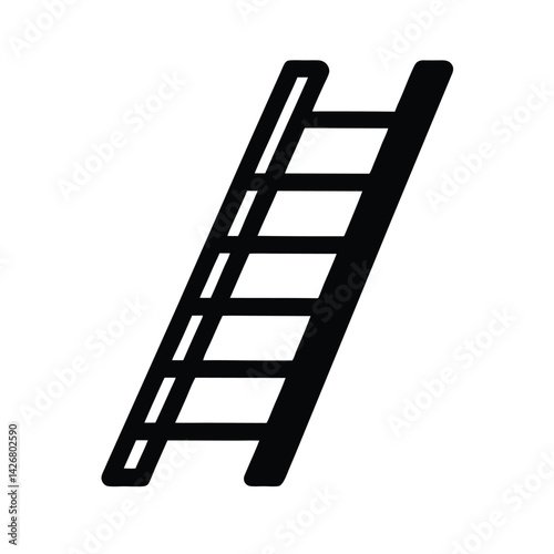 Ladder Icon Silhouette Vector Illustration
