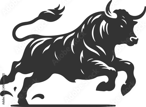 Vector silhouette of a cow