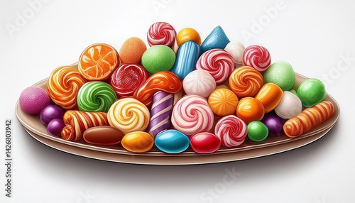candy illustration on white background