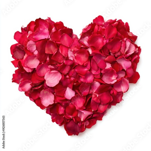 Wallpaper Mural Heart made of rose petals isolated on white background love Torontodigital.ca