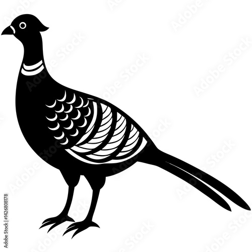 Animal Pheasant silhouette vector illustrator 