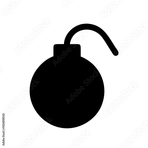bomb with burning fuse