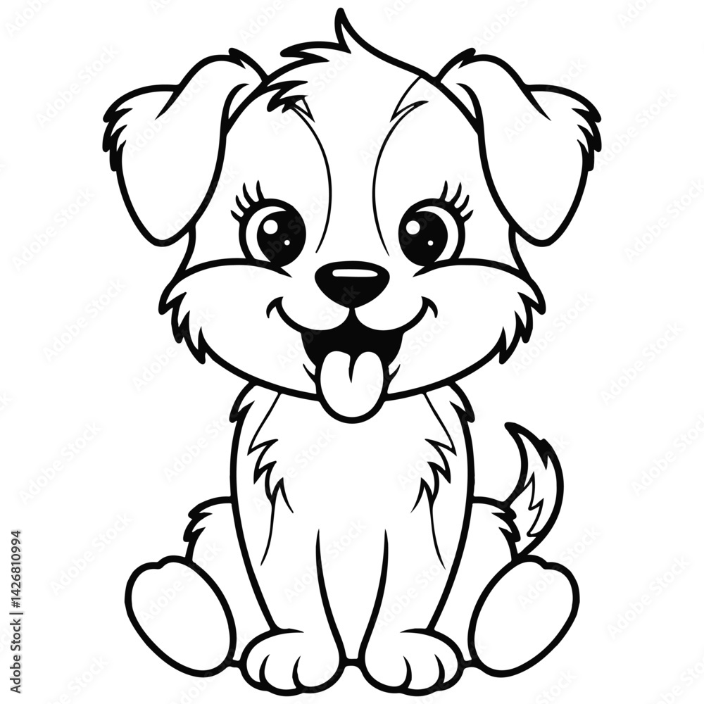 Dog outline vector art dog silhouette Dog outline vector art dog silhouette