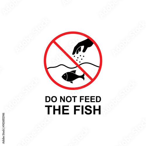 No feeding fish icon vector