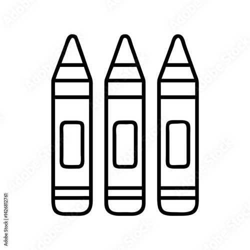 Three crayons drawing art crayon coloring pencil color drawing crayon art supply crayon set art