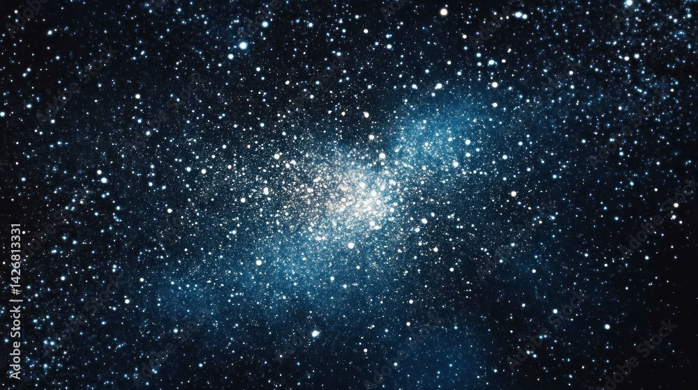 Fototapeta premium Celestial expanse showcases a star cluster.