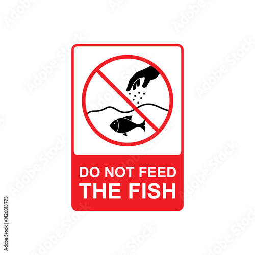 No feeding fish icon vector design sticker