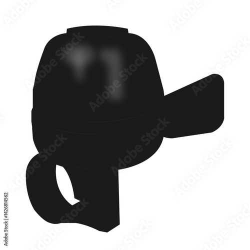 Bicycle fancy bell ring realistic looking vector