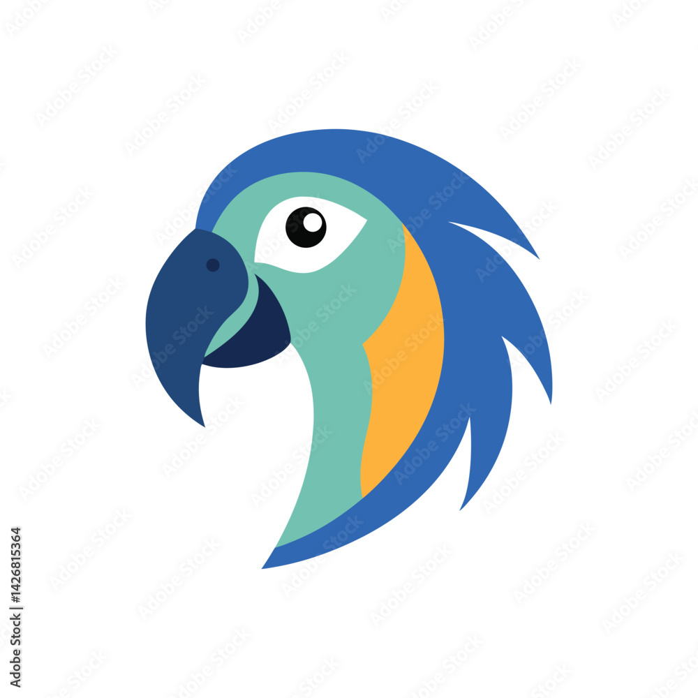 Naklejka premium parrot head