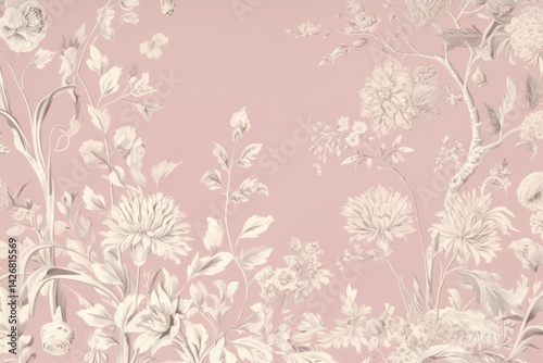 Wallpaper Mural Pale flowers wallpaper pattern backgrounds. Torontodigital.ca