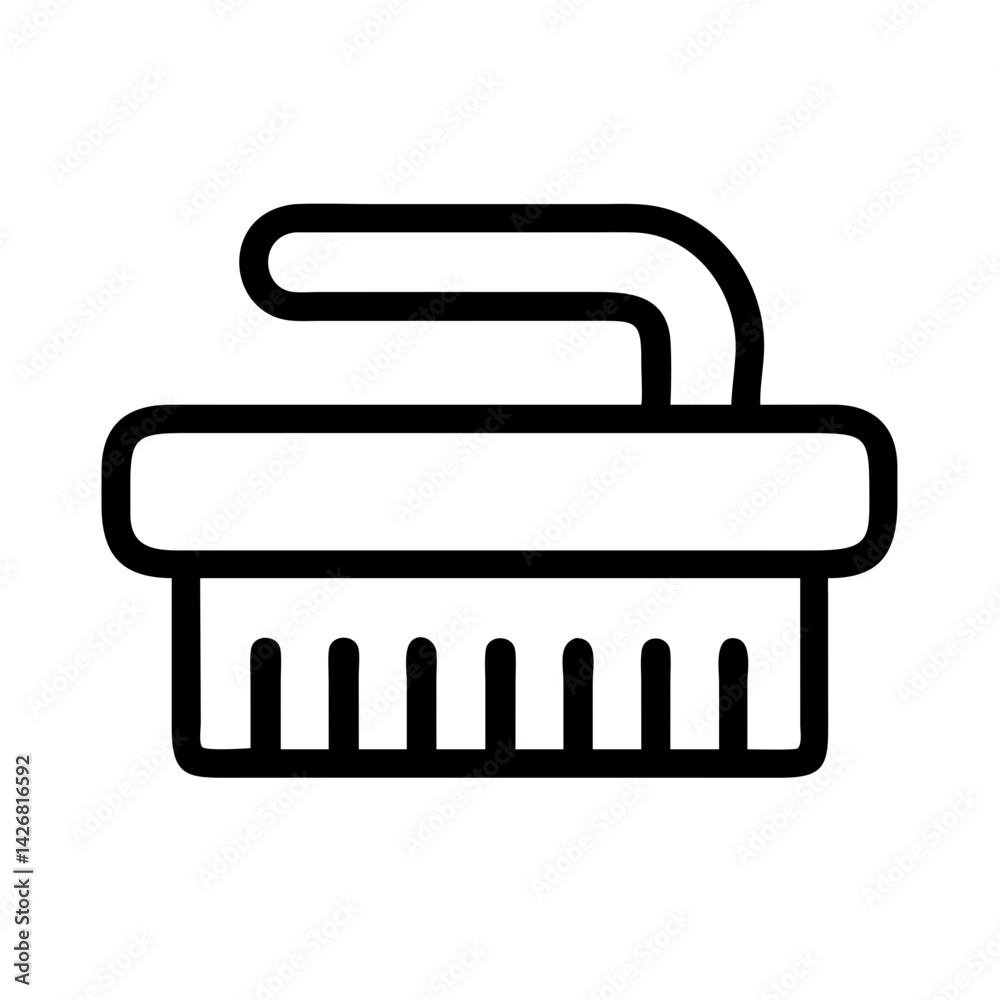 Scrub Brush Cleaner Tool Icon Design Scrub Brush Cleaner Tool Icon Design