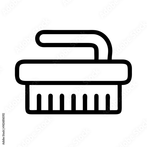 Scrub Brush Cleaner Tool Icon Design