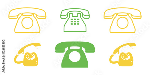 Different phone icon set - Free Download. illustration EPS10