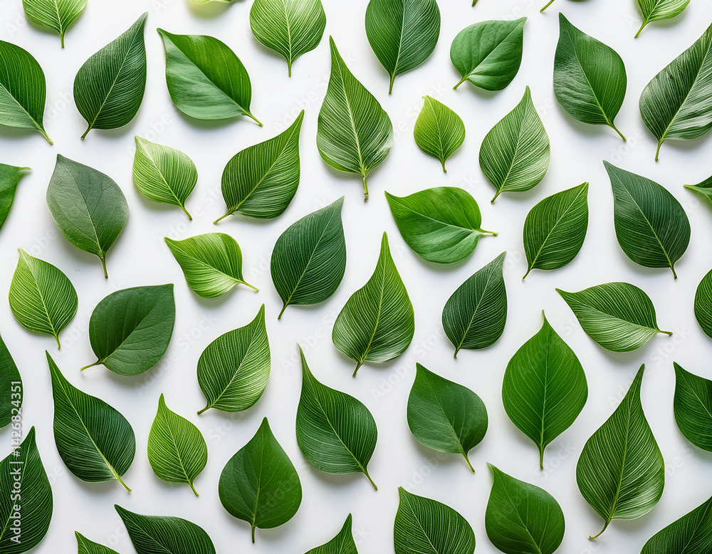 green leaf pattern on white background vibrant foliage design seamless organic feel ideal for eco friendly themes and projects green leaf pattern on white background vibrant foliage design seamless organic feel ideal for eco friendly themes and projects