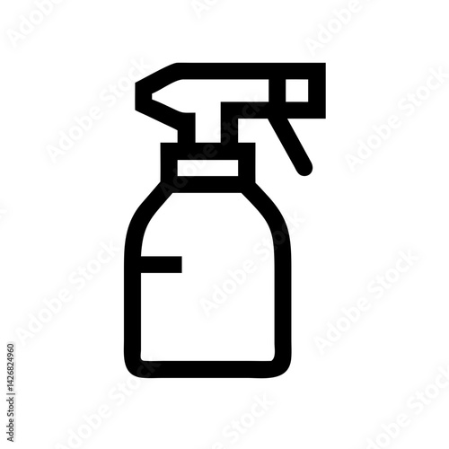 Spray Cleaner Bottle with Nozzle Icon Design