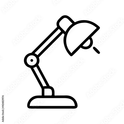 Study Desk Lamp with Adjustable Arm Icon Design