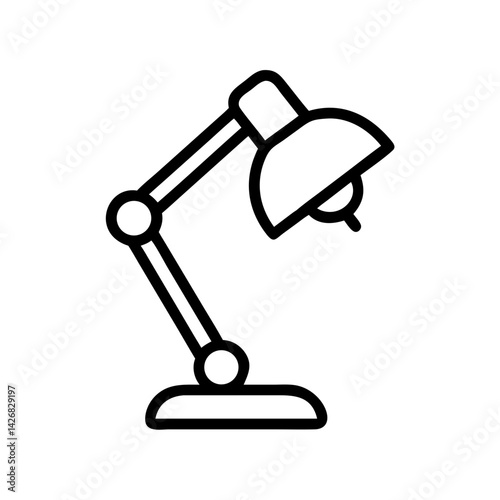 Study Desk Lamp with Adjustable Arm Icon Design