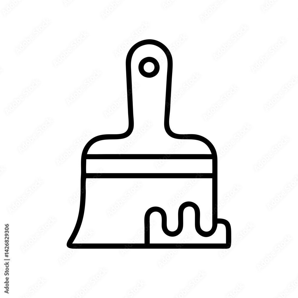 Outline paintbrush painting tool art design artistic drawing vector illustration icon symbol paint Outline paintbrush painting tool art design artistic drawing vector illustration icon symbol paint