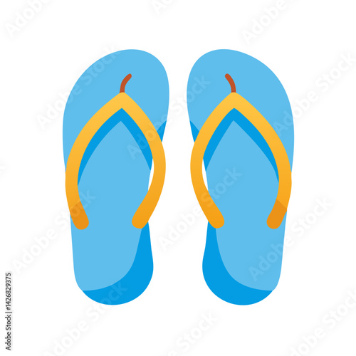 Summer Beach Flip Flops Footwear Icon Design