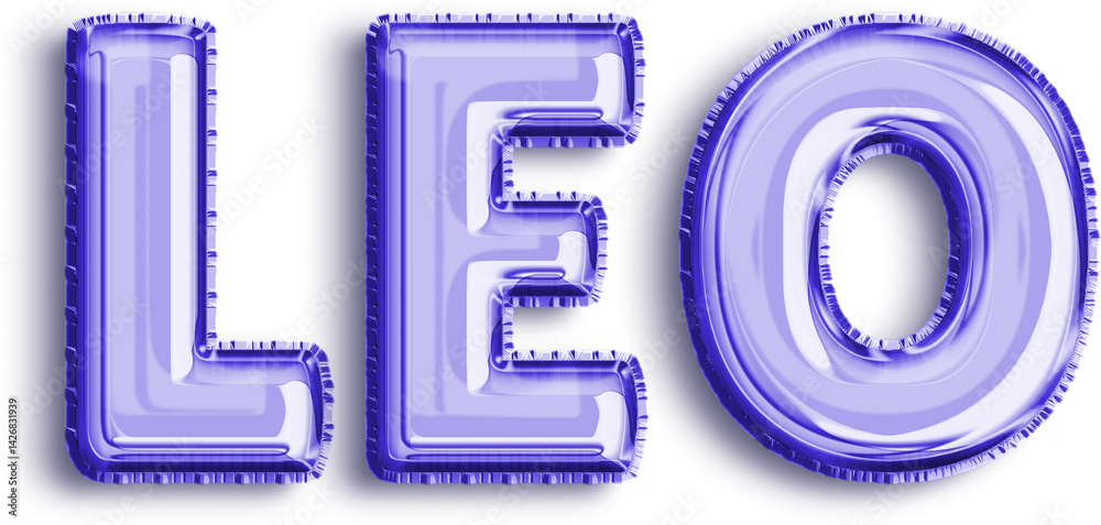 Leo Dark Foil Balloon Uppercase Letters