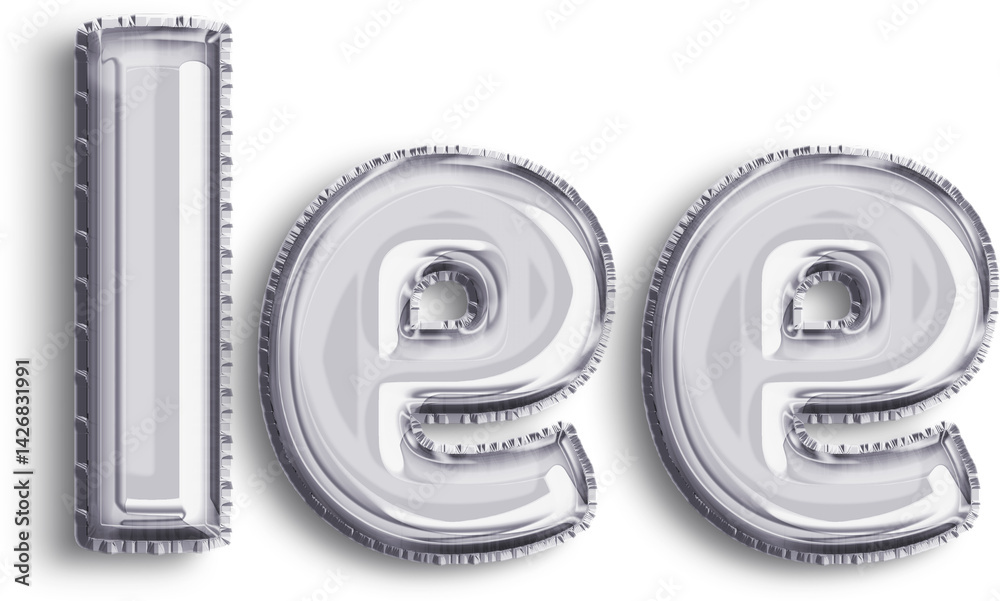 Lee Silver Foil Balloon Lowercase Letters