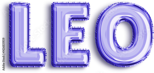 Obraz na płótnie Leo Dark Foil Balloon Uppercase Letters w salonie