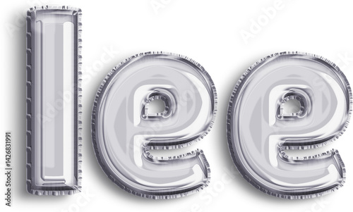 Obraz na płótnie Lee Silver Foil Balloon Lowercase Letters w salonie