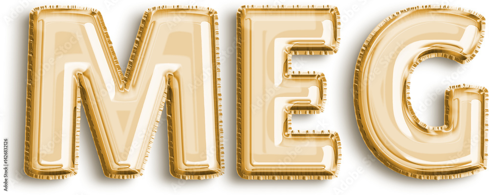 Meg Gold Foil Balloon Uppercase Letters
