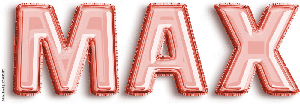 Max Red Foil Balloon Uppercase Letters