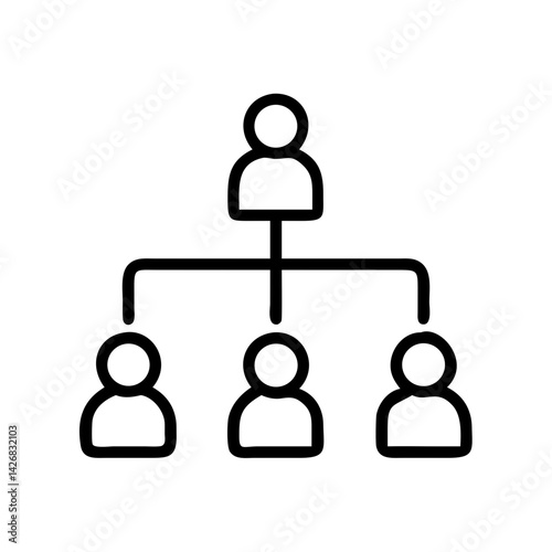 Team Structure Organizational Layout Icon Design