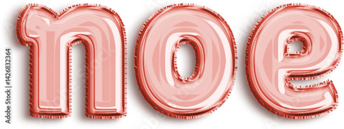 Obraz na płótnie Noe Red Foil Balloon Lowercase Letters w salonie
