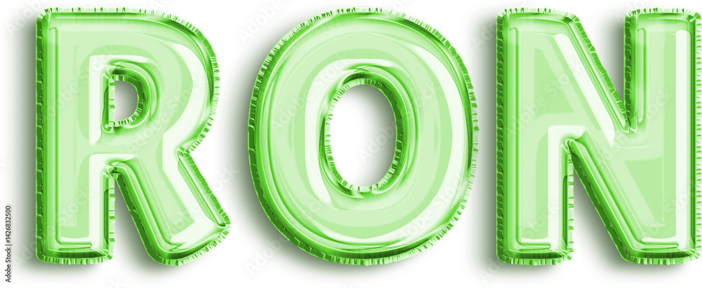 Ron Green Foil Balloon Uppercase Letters