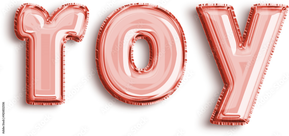 Roy Red Foil Balloon Lowercase Letters