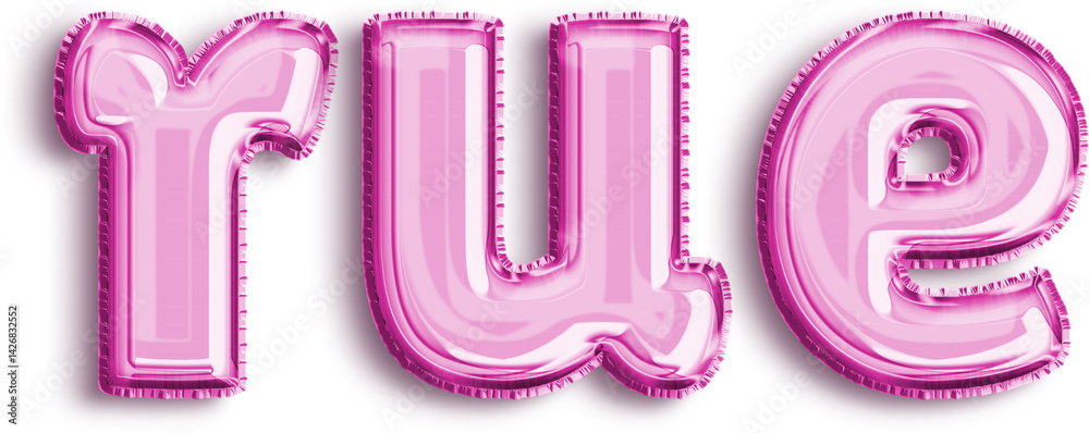 Rue Pink Foil Balloon Lowercase Letters