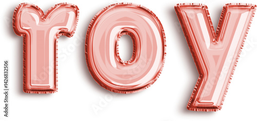 Obraz na płótnie Roy Red Foil Balloon Lowercase Letters w salonie